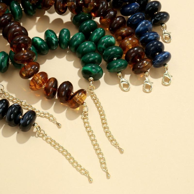 Collana Colorata Esagerata con Perline alla Moda per Donna Design di Nicchia Collana Impilabile Versatile