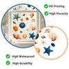 Conchas Estrellas de Mar Pegatina Estática para Ventana Sin Pegamento Autoadhesiva Para Decoración de Vidrio de Dormitorio Baño