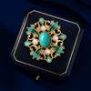 Baroque Ancient Rhyme Brooch Hollow Court Pattern Pearl Corsage Women'S National Tide Retro Light Luxury High-End Dress Pin