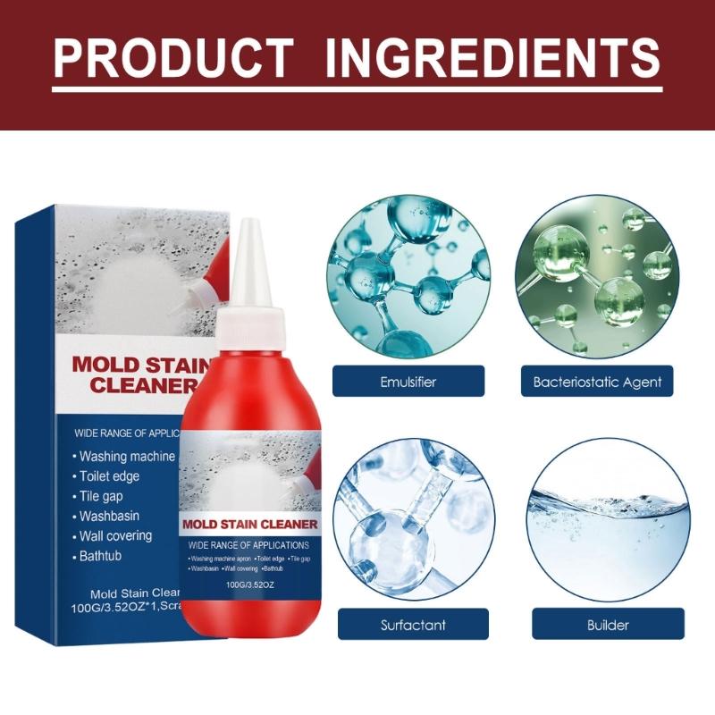 100g Mould Cleaning Liquid Wall Mold Remover Mold Cleaning Bathroom Kitchen Cleaning Effective Mildewy Removal Liquid