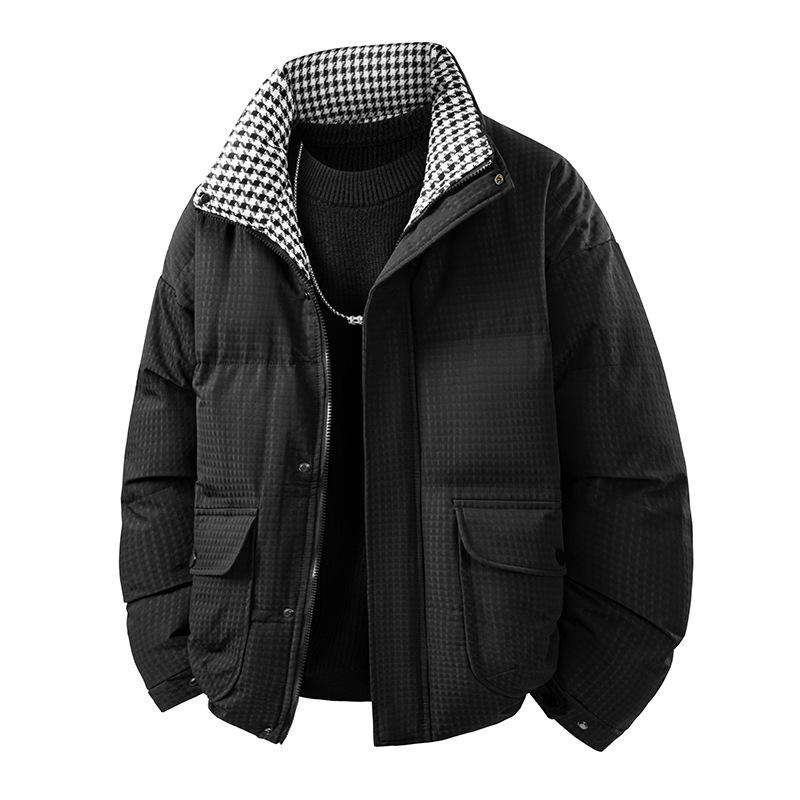 Men's Trendy Winter Cotton Jacket: Warm, Loose-Fit Casual Coat for Outdoor Wear