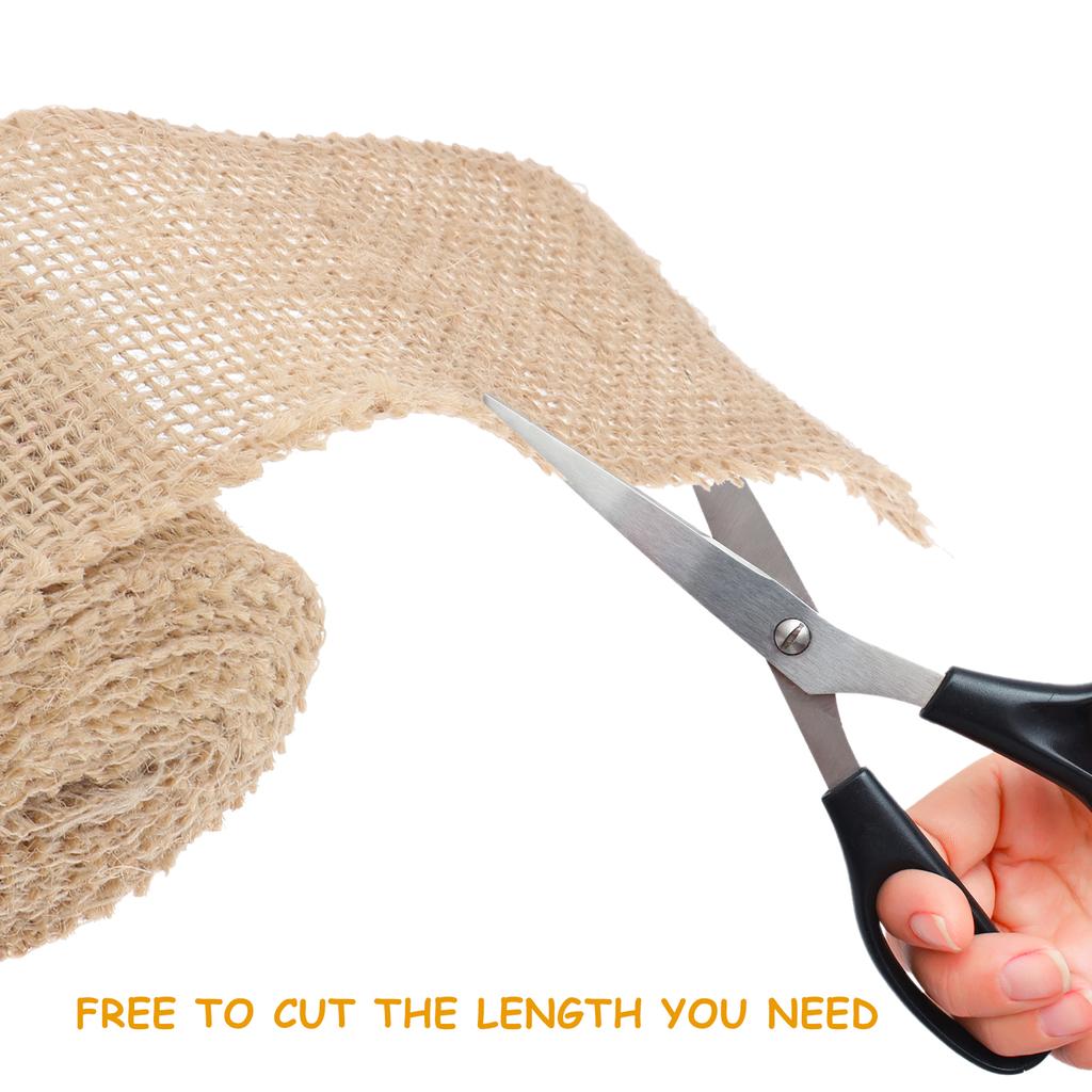 2M Jute Burlap Ribbon Roll Natural Color For Christmas Wedding Decoration Craft Diy Eco Friendly Fabric Strip Handicraft Sewing