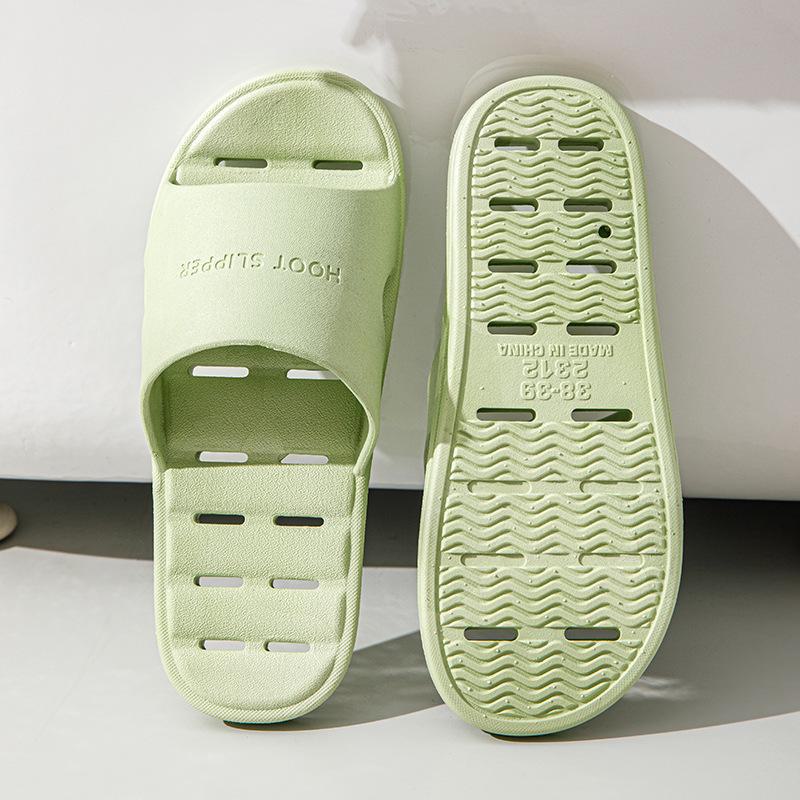 Anti-Slip Hollow Bath Slippers - Leak-Resistant Home Shoes for Couples