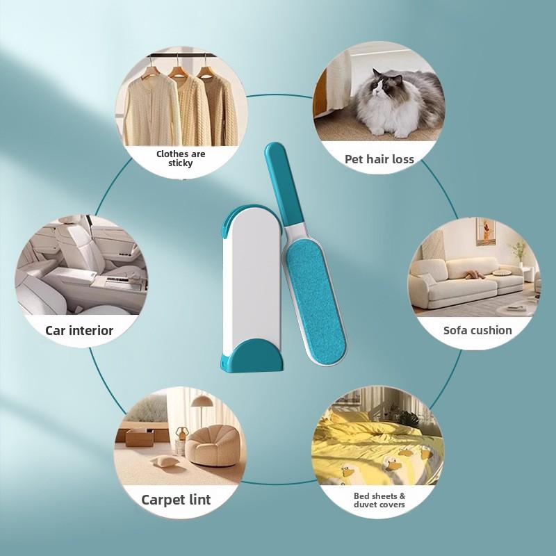 Haushalts-Tierhaarentferner zum Entfernen von Staub und Haaren, mit einer einziehbaren Aufbewahrungsbox, Statische Bürste für Tierhaare zum Enthaaren, Haarbürste