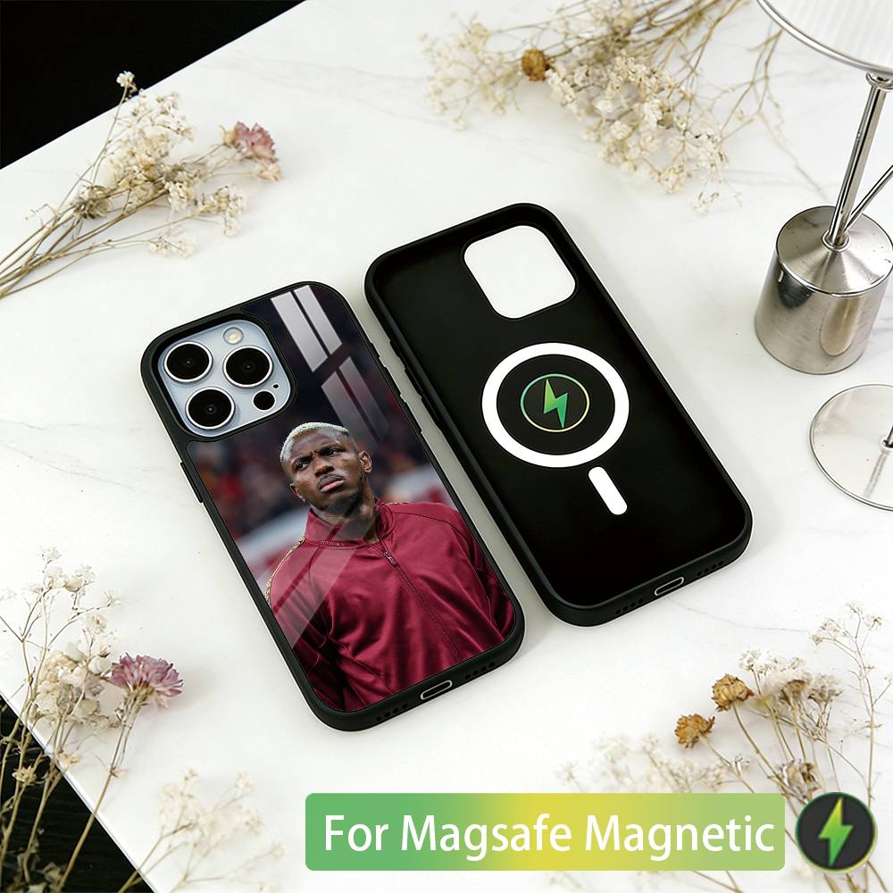 Football V-Victor O-Osimhen Phone Case For iPhone17,16,15,14,13,12,11 Plus,Pro Magnetic For Magsafe Wireless Charging