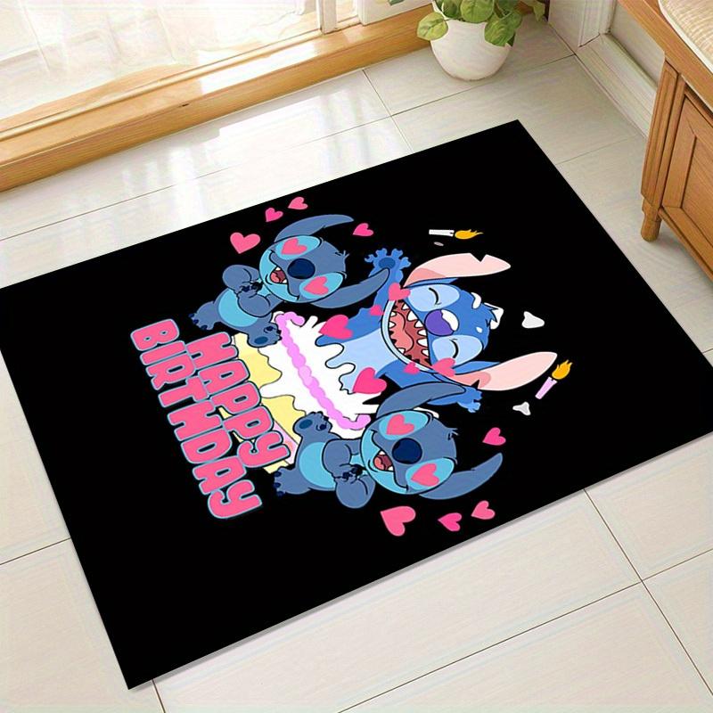 

1pc. Happy Birthday Stitch Rug - Cute Home Decor Carpet for Room, Office Desk Mat, Outdoor Decoration Giftz041053 60cm by 90cm