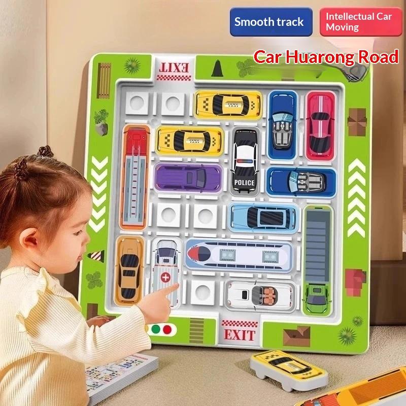 1 Set Magnetisches Parkplatz-Puzzle Stau-Spiel für Kinder Pädagogisches Logisches Denken Spielzeug Zahlen-Schiebe-Puzzle Gehirnjogger Geschenk