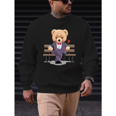 Crew Neck Sweatshirt, Durable Anti-Pilling & Cozy, Suitable for Home & Commute