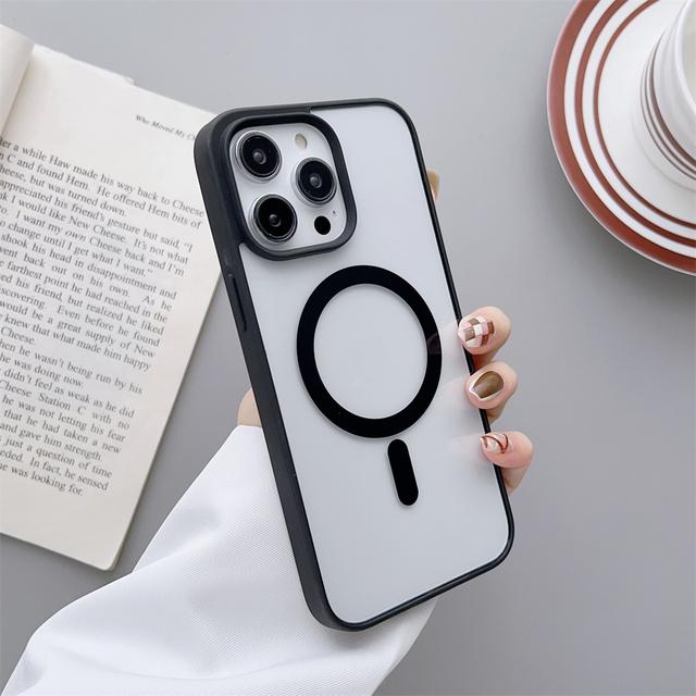 Transparent Matte Armor Magnetic For Magsafe Wireless Charge Case For Iphone 14 13 12 Mini 11 Pro Max Plus X Xs Xr 7 8 Se Coque