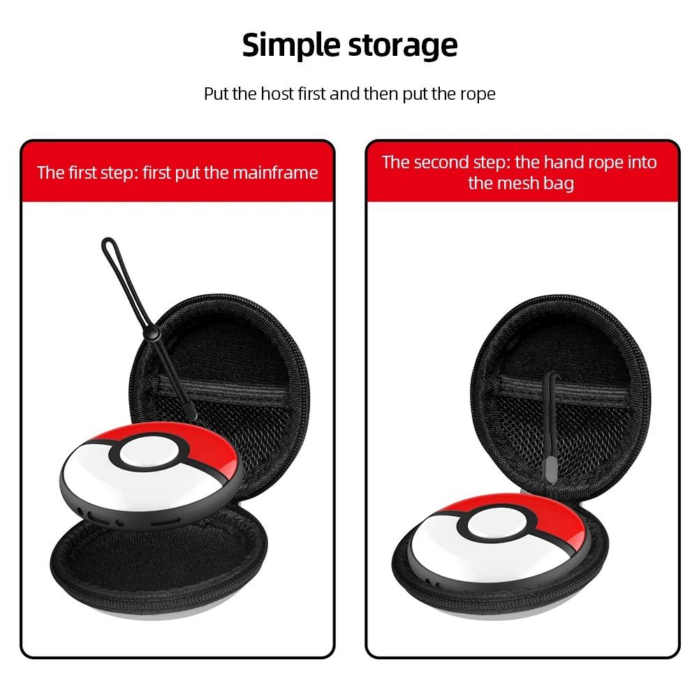 Жесткий чехол для хранения EVA и ремешок для руки для Pokémon GO Plus + сумка — фото 5