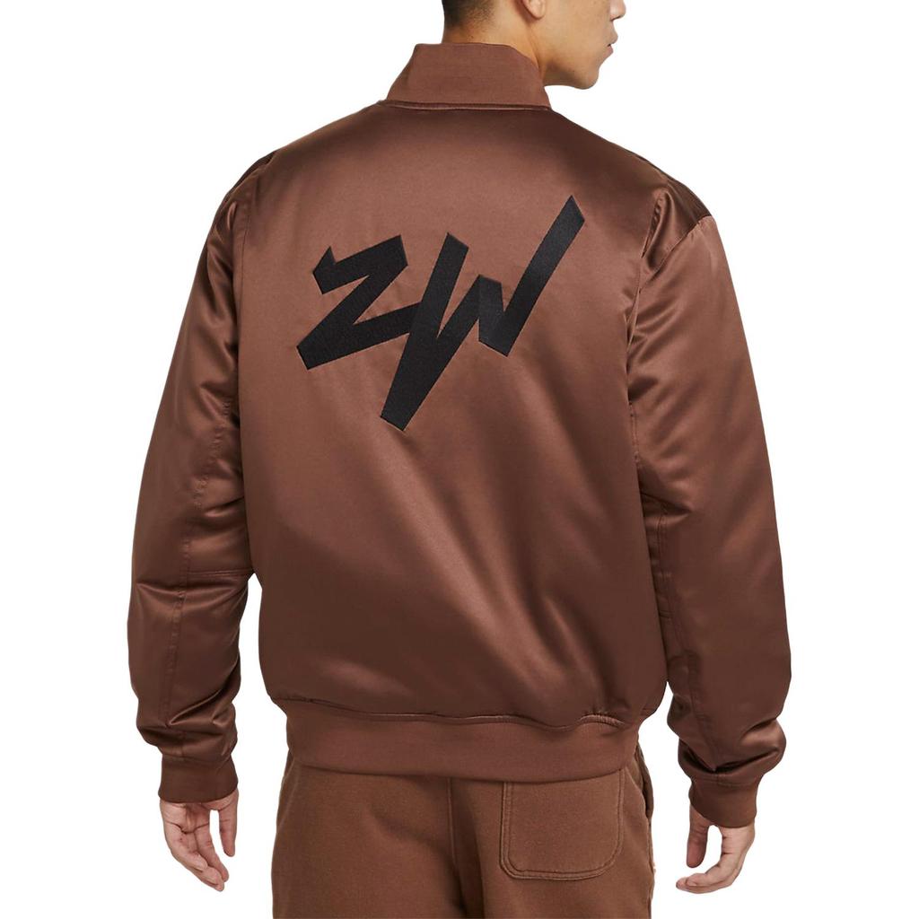 Jordan Logo Print Single-Breasted Sports Jacket Men Outerwear Brown DV5634-244