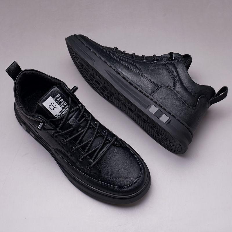 Herren Schwarze Weiche Sohle Rutschfeste Skate Sneakers - Vielseitige, Atmungsaktive Freizeitschuhe für Herbst/Winter 2025.