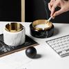 Nordic Ins Ashtray Luxury Home Living Room Simple Personality Creative Trend Hotel Office Decoration Anti-fly Ash Ornaments