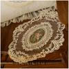 1PC Dinning Table Cover Embroidered Table Cloth Elegant Round Lace Tablecloth Coffee Coasters Napkin Party Wedding Decoration