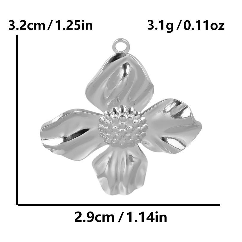 6pcs Breloque Acier Inoxydable Stainless Steel Music Note Flower Charms For Jewelry Making Supplies Heart Pendant Diy Materials