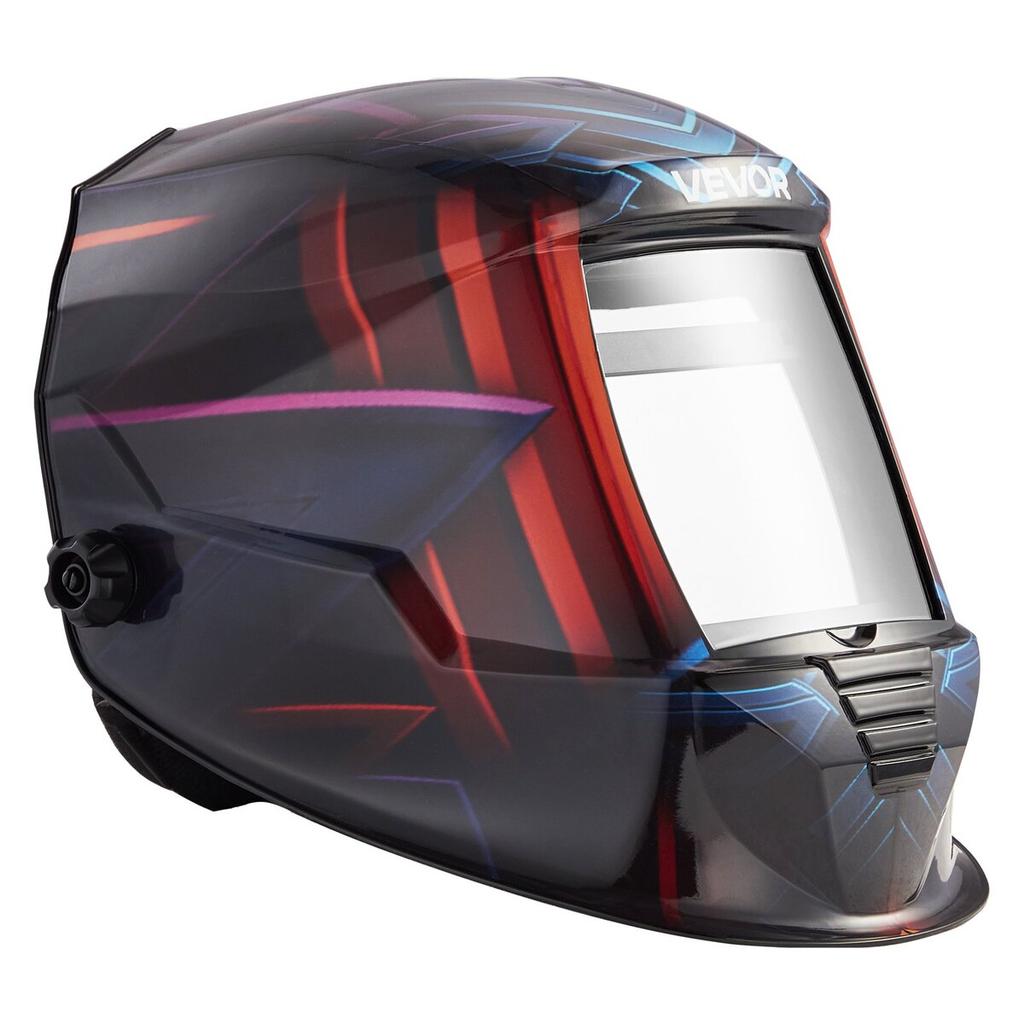 Welding Helmet Auto Darkening True Color, 100 X 80 Mm Welding Hood Solar-Powered, Welder Mask with 4 Arc Sensors, Wide Shade 4/5-9/9-13 for TIG MIG