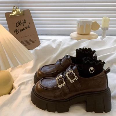 Scarpe Moda 2024 Mocassini da Donna Tacchi Alti da Donna Zeppe Décolleté Casual da Donna Punta Rotonda Tacco Medio Scarpe con Cinturino e Fibbia da Donna