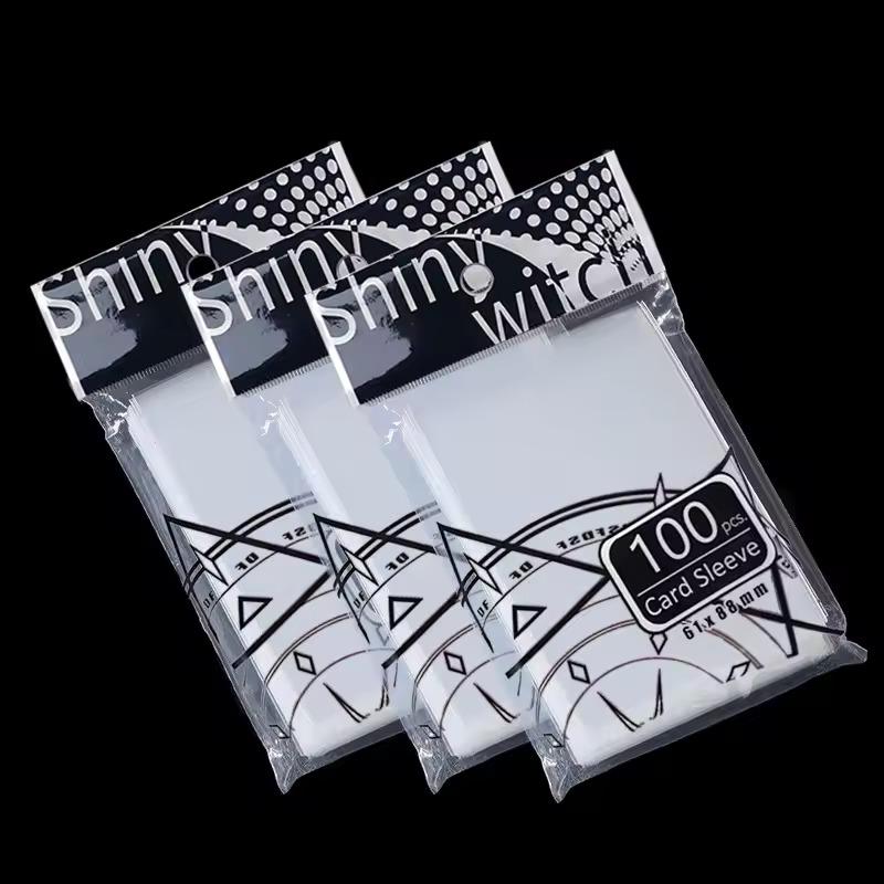 100PCS 61x88mm 65x90mm Card Protector Unsealed Style Transparent Card Sleeve Game Idol Album Card Gathering Storage Material ZYF