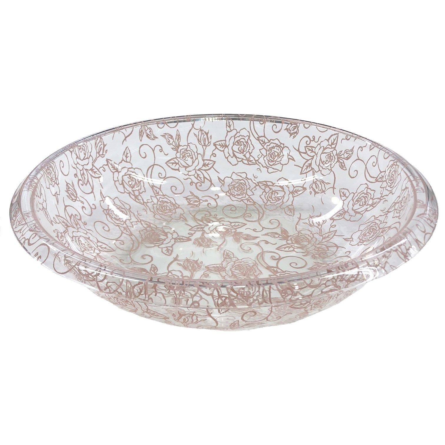 

Senko Clear Rose Wash Bowl, Large, Pink, 73803