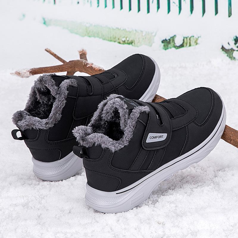 Winter Warm Sneakers Plush Lined Adjustable Diabetic Ortic Shoes For Elderly Walking Shoes Orthopedics Swollen Wide Fat Foot