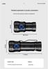 Rechargeable Ultra-Bright Eight-Eyed Monster Flashlight with Red Warning Light for Outdoor and Household Use