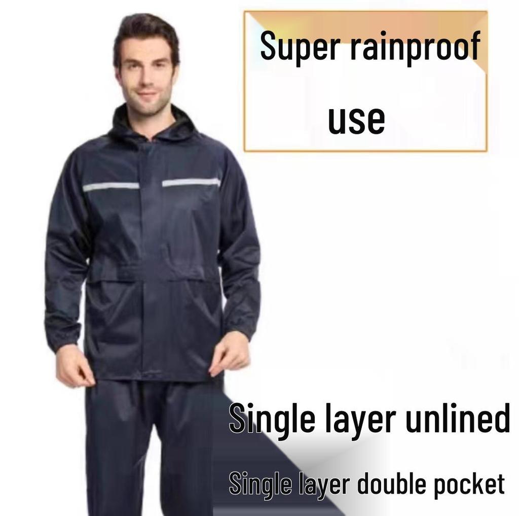 Heavy-Duty Full-Body Rainproof Raincoat & Pants Set for Construction, Riding, and Tea Picking