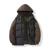 Winter new fake two-piece couple hooded cotton-padded clothes trendy brand wear warm cotton-padded jackets