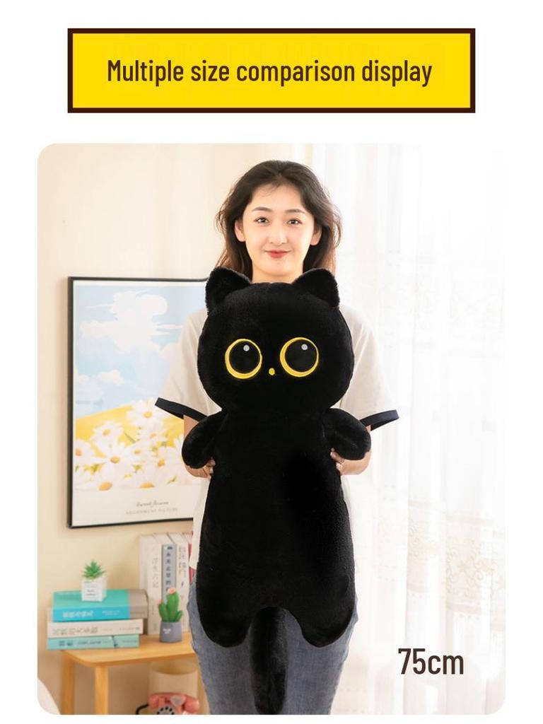 Cross-Border Big Eye Cat Long Pillow Plush Toy
