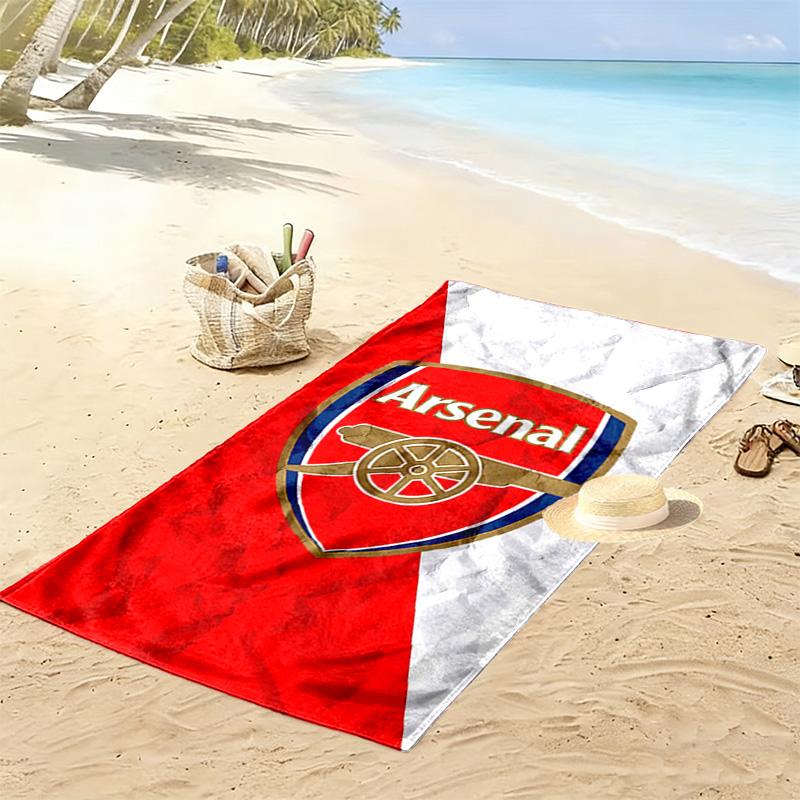 Asciugamano da Spiaggia con Stampa Arsenal Football Club, Asciugamano Grande Morbido ad Asciugatura Rapida per Spiaggia Campeggio Nuoto