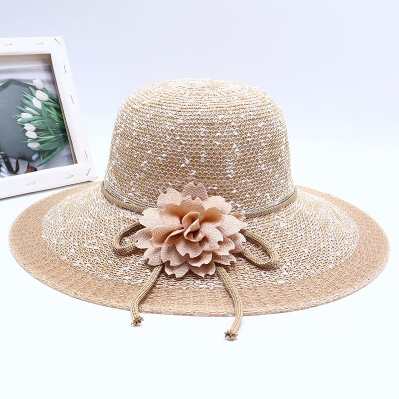 Straw Straw Hat Women's Big Eaves Beach Hat Summer Shading Sun Hat Outdoor Travel Seaside Spring and Autumn Versatile