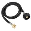 4ft Propane Adapter Hose 1lb To 20lb Propane Convert Hose with QCC1 Type Brass Connector for Gas Cylinder Grill Stoves