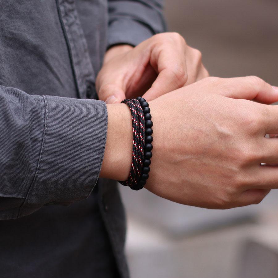 Noter Fashion 2Pcs Men Bracelet Set 2026 Handmade Sliding Adjustable Paracord Braslet Summer Jewelry Surfer Nautical Braclet