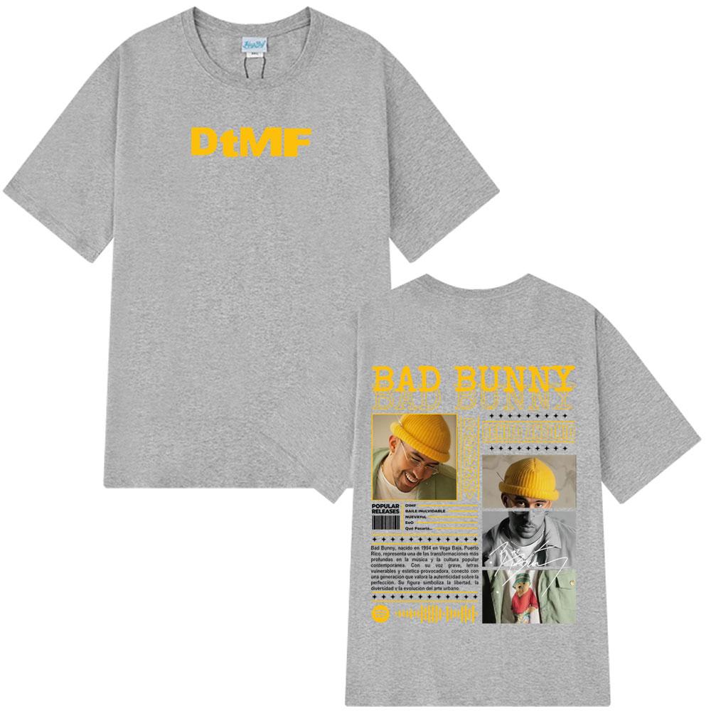 2025 Summer Rapper Bad Bunny Music Album Graphic T Shirt Men Women Harajuku Fashion 100% Pure Cotton Breathable T-shirt Y2k
