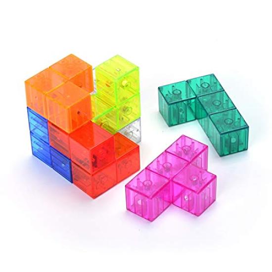 XMD Magic Cube Magnetic Blocks 3D Puzzle, Permanent Play, Magnetic Puzzle, 3D Blocks, Wiseman Puzzle, Magnetic Building Blocks, Educational Toy