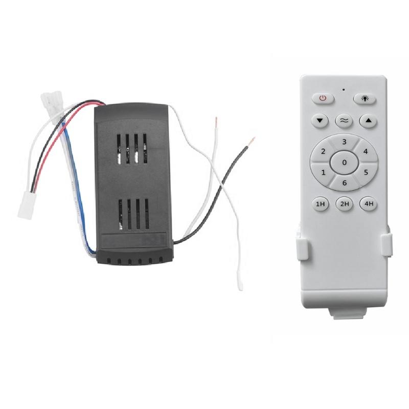 Kit de Control Remoto Universal para Ventilador de Techo Bajo Voltaje 40w DC Controladores Driver para Luz de Ventilador 6 Velocidades y Temporizador Remoto