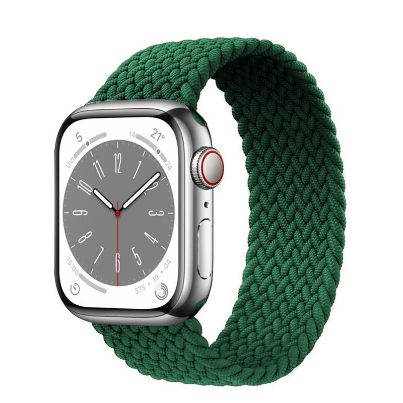 Strap For Apple Watch Band 44mm 40mm 45mm 41mm 49mm 38mm 42mm Elastic Braided Solo Loop Bracelet Iwatch Series 7 Se 3 6 8 Ultra