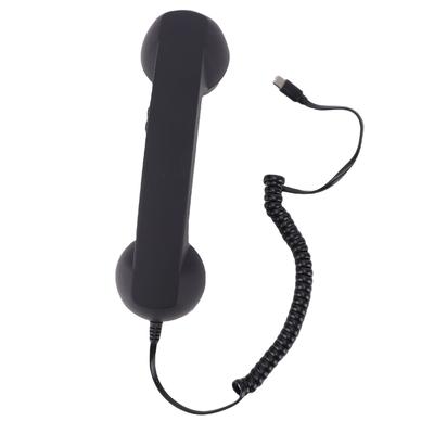 Retro-Telefonhörer mit Lautstärkeregelung, ergonomisch, Typ-C-Kabel, Telefonhörer-Empfänger für Mobiltelefon-Videoanrufe