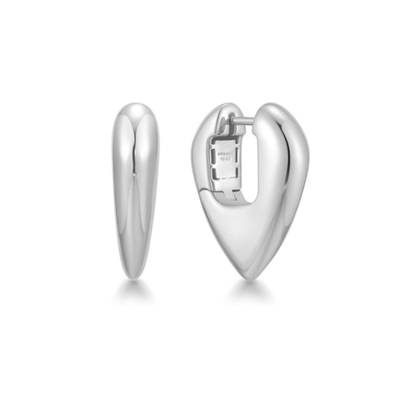 

ANIA HAIE Silver Puppy Shield Hoop Earrings 925 Silver E067-09H single type