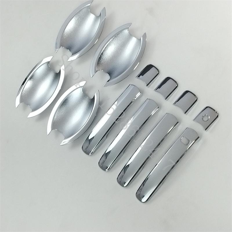 For 2008 2009~2013 Nissan X-Trail X Trail T31 ABS Chrome Door Handle Bowl Door Handle Cover Protective Trim Car Accessories