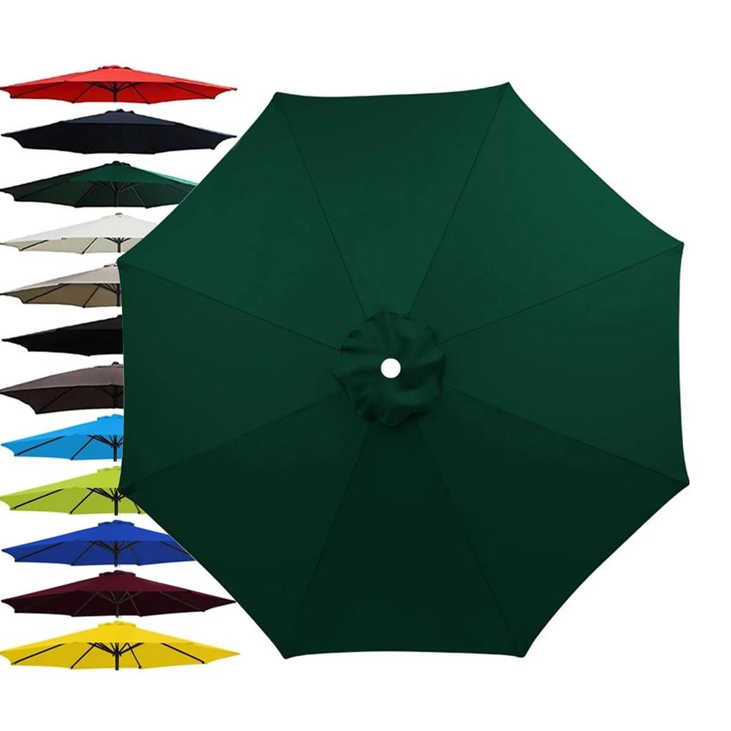Outdoor Patio Umbrella Replacement Canopy, 8 Ribs Umbrella Canopy Cover Replacement Fabric, Parasol Cover Replacement UV