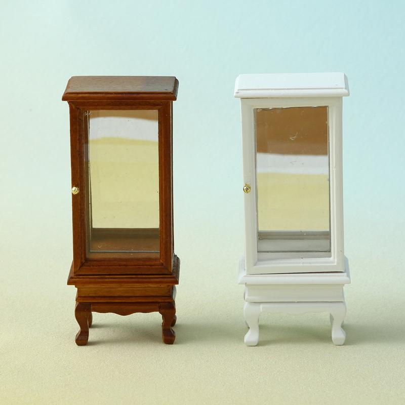 1/12 Dollhouse Simulation Glass Cabinet Cupboard Model Dollhouse Miniature Storage Cabinet Furniture Living Room Decor Toy