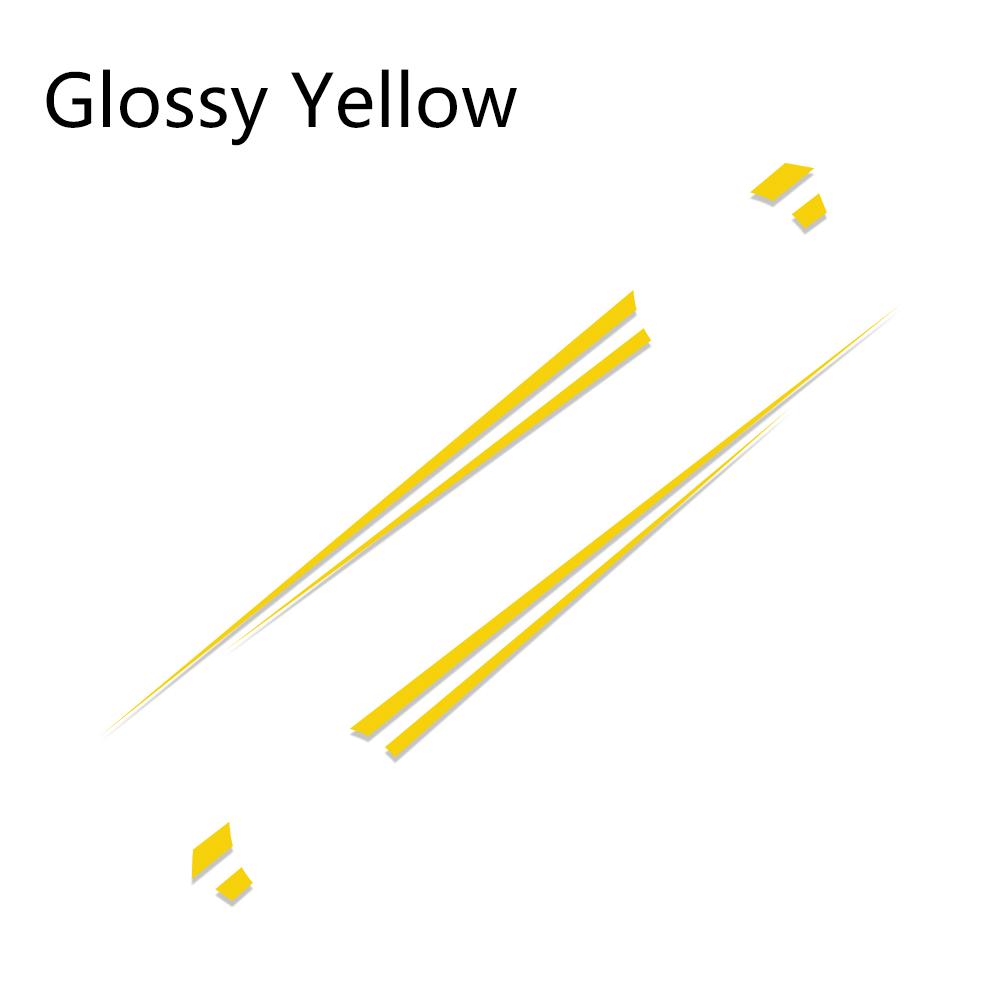 

2pcs Car Sticker Long Side Stripe Decals Auto Vinyl Wrap DIY Decoration Sticker Car Racing Sports Styling Tuning Accessories Glossy Yellow