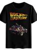 T-shirt Back To the Future Graphic - Retro Flying DeLorean Car Design