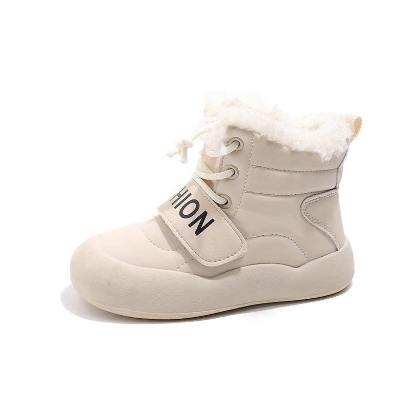 New Winter Children's Boots Chunky Warm Girl Snow Boots Fashion Patchwork Kids Outdoor Causal Boys Cotton Boots Thick Bottom