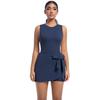 Women's Breathable Tennis Skirt Unitard - Integrated Yoga, Fitness, and Golf Dress