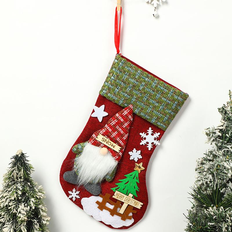 Christmas Stocking Gift Bag – Candy & Ornament Holder for Tree Decorations