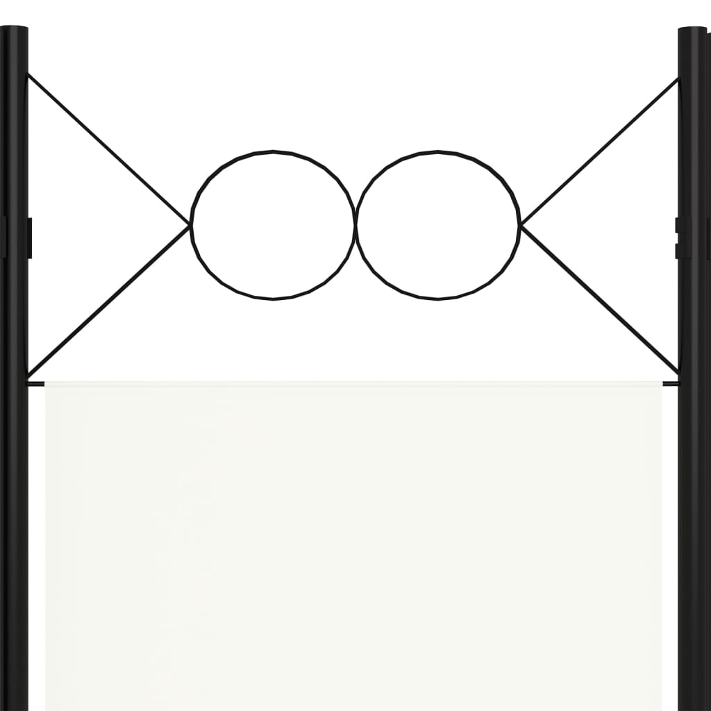 4 Piece Room Divider White 160 x 180 cm