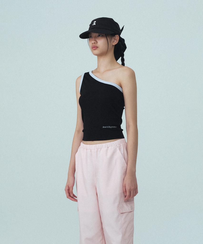 REST&RECREATION One Shoulder Sleeveless - Black