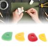 4 Pieces Soft Beginner Pottery Tool Set 4 Silicone Ribs Easy Grip No Deform for Hand Building Smoothing Clay Ideal for Schools