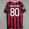 Wholesale sports outdoor retro series AC Milan jersey No. 22 Kaka No. 80 Ronaldinho same football jersey short sleeves